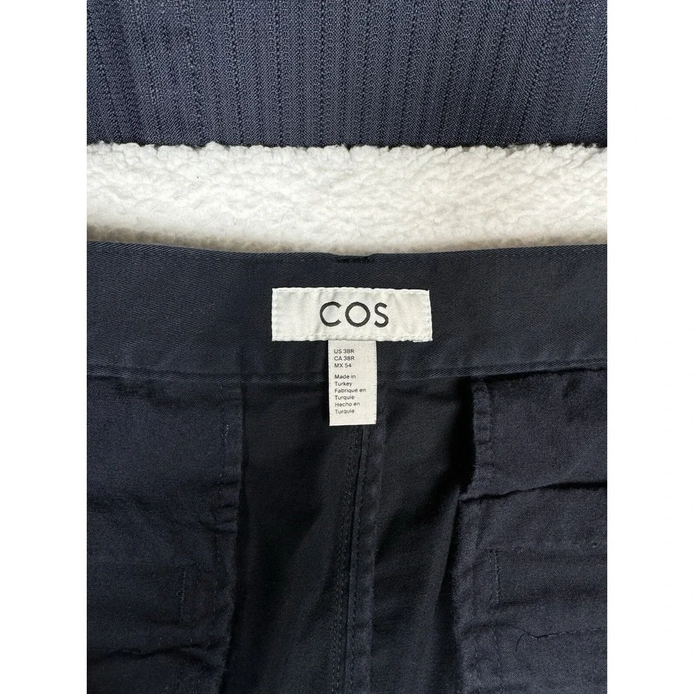 COS Navy Blue Trousers Chino Pants - Men's 38R (Fits 36x30)